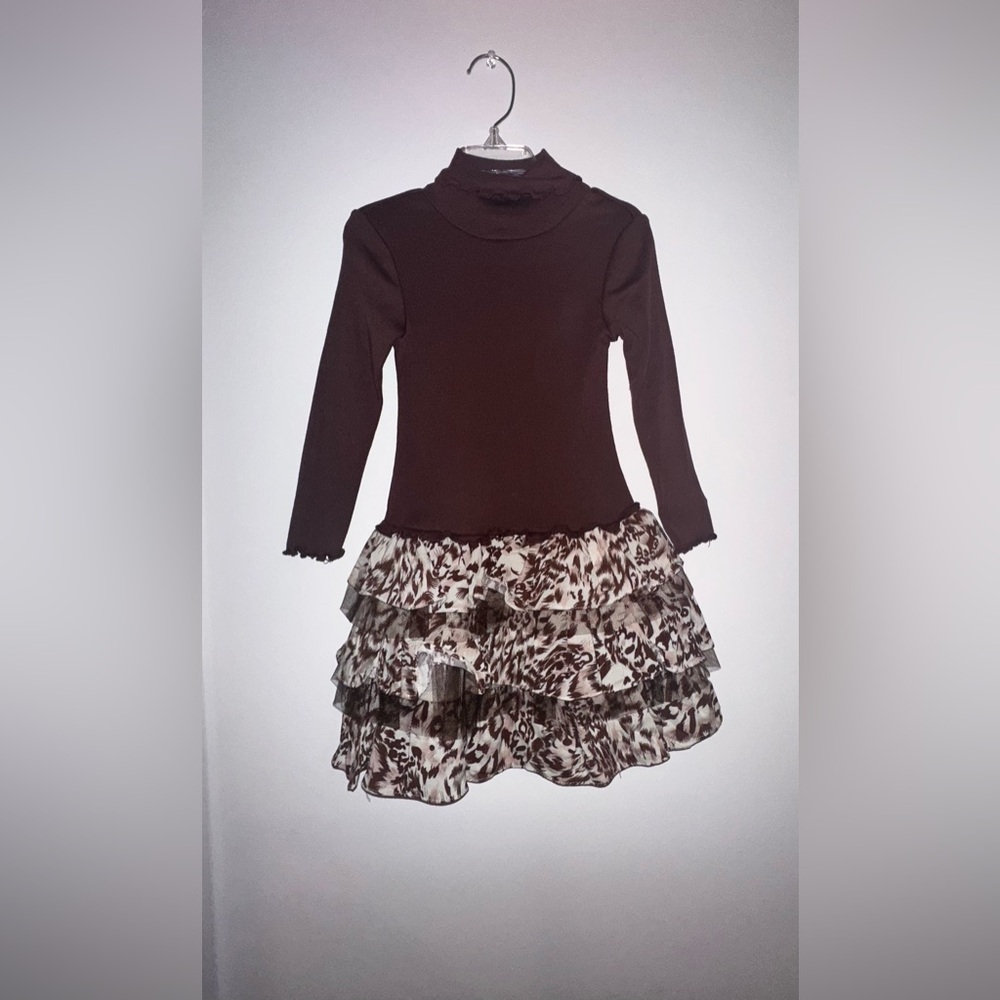 Casual cheetah print tutu dress.